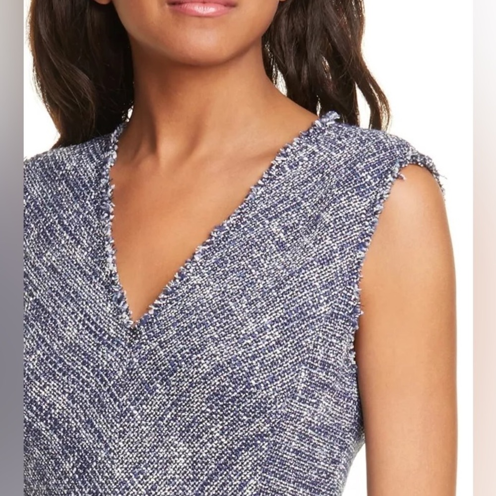 Rebecca Taylor Navy Blue Tweed A-line Dress - Picture 6 of 13